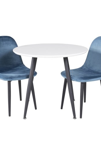 VENTURE DESIGN Polar Chair XXS spisestuestol - bl velour og metall