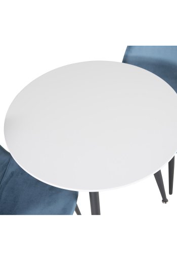 VENTURE DESIGN Polar Chair XXS spisestuestol - bl velour og metall