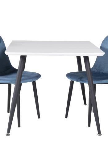 VENTURE DESIGN Polar Chair XXS spisestuestol - bl velour og metall