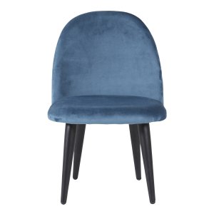 VENTURE DESIGN Velvet Chair XXS matbordsstol - bl velour och metall