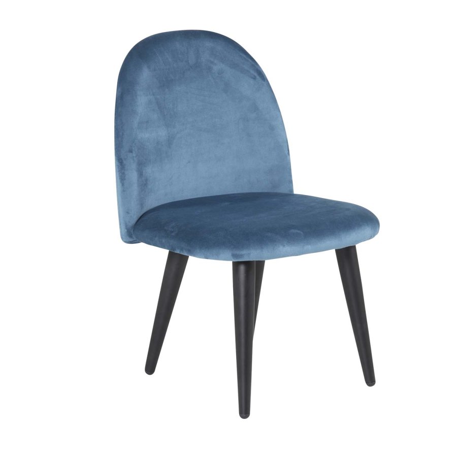 VENTURE DESIGN Velvet Chair XXS barnestol - bl velour og metall