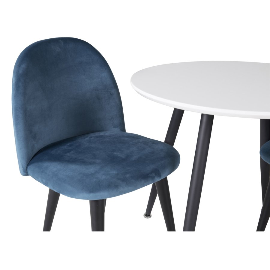 VENTURE DESIGN Velvet Chair XXS barnestol - bl velour og metall