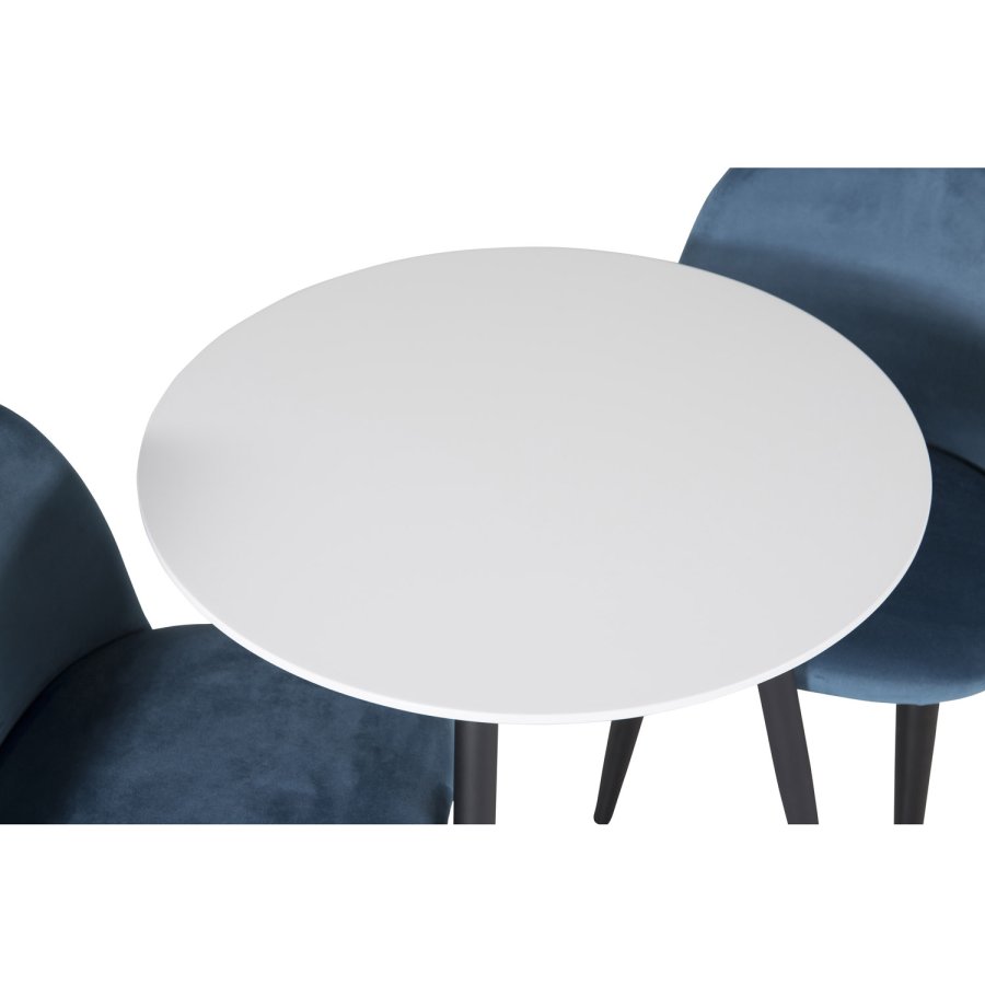 VENTURE DESIGN Velvet Chair XXS barnestol - bl velour og metall