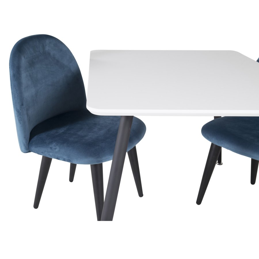 VENTURE DESIGN Velvet Chair XXS barnestol - bl velour og metall