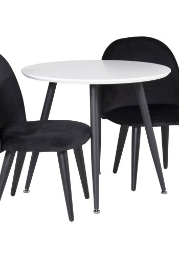 VENTURE DESIGN Velvet Chair XXS barnestol - sort velour og metall