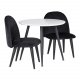 VENTURE DESIGN Velvet Chair XXS barnestol - sort velour og metall