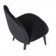 VENTURE DESIGN Velvet Chair XXS barnestol - sort velour og metall