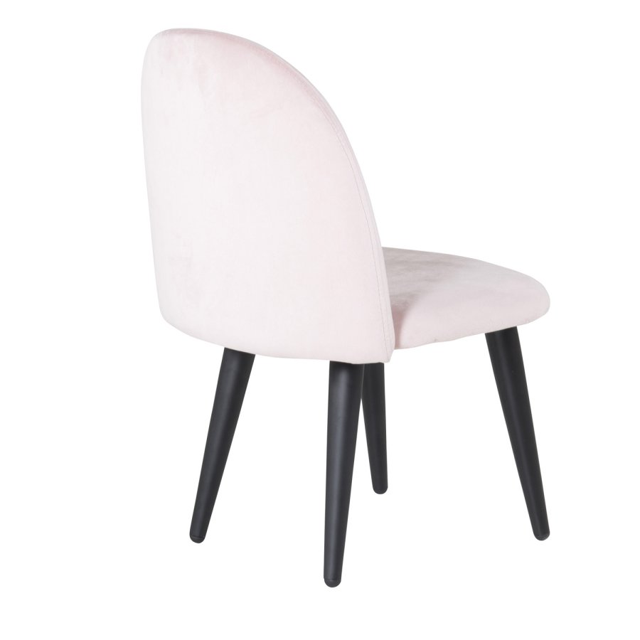 VENTURE DESIGN Velvet Chair XXS barnestol - rosa velur og metall