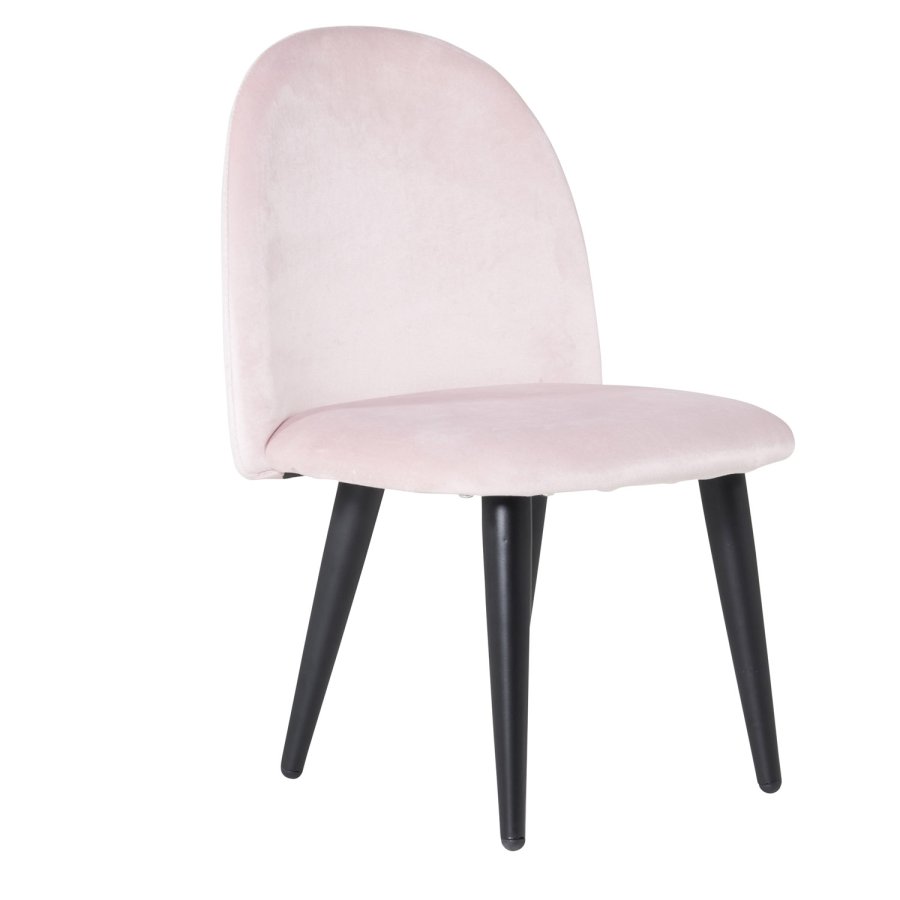 VENTURE DESIGN Velvet Chair XXS barnestol - rosa velur og metall