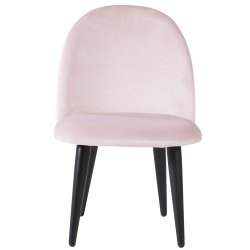 VENTURE DESIGN Velvet Chair XXS Kinderstuhl - rosa Samt und Metall