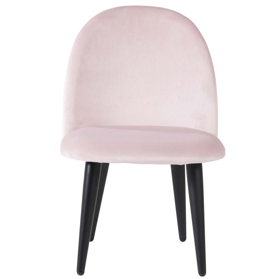 VENTURE DESIGN Velvet Chair XXS barnestol - rosa velur og metall