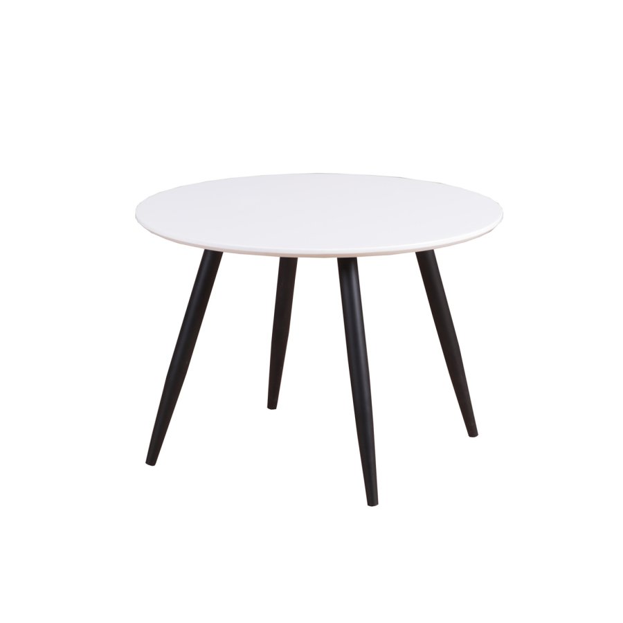 VENTURE DESIGN Plaza spisebord - hvid MDF og sort metal (60)