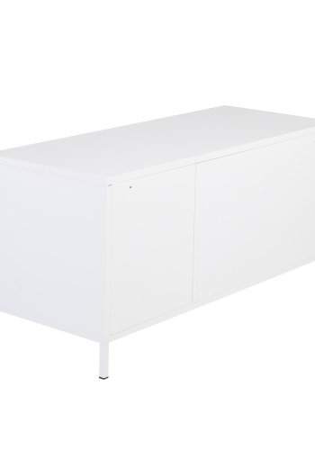 VENTURE DESIGN Acero TV-bord, m. 3 drer og 2 hyller - hvit stl