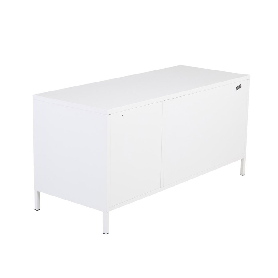 VENTURE DESIGN Acero TV-bord, m. 3 drer og 2 hyller - hvit stl