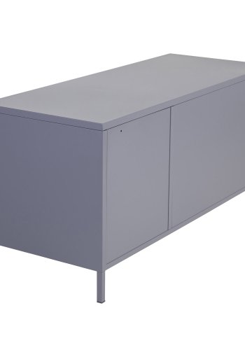 VENTURE DESIGN Acero TV-bord, m. 3 drer og 2 hyller - lysegr metall