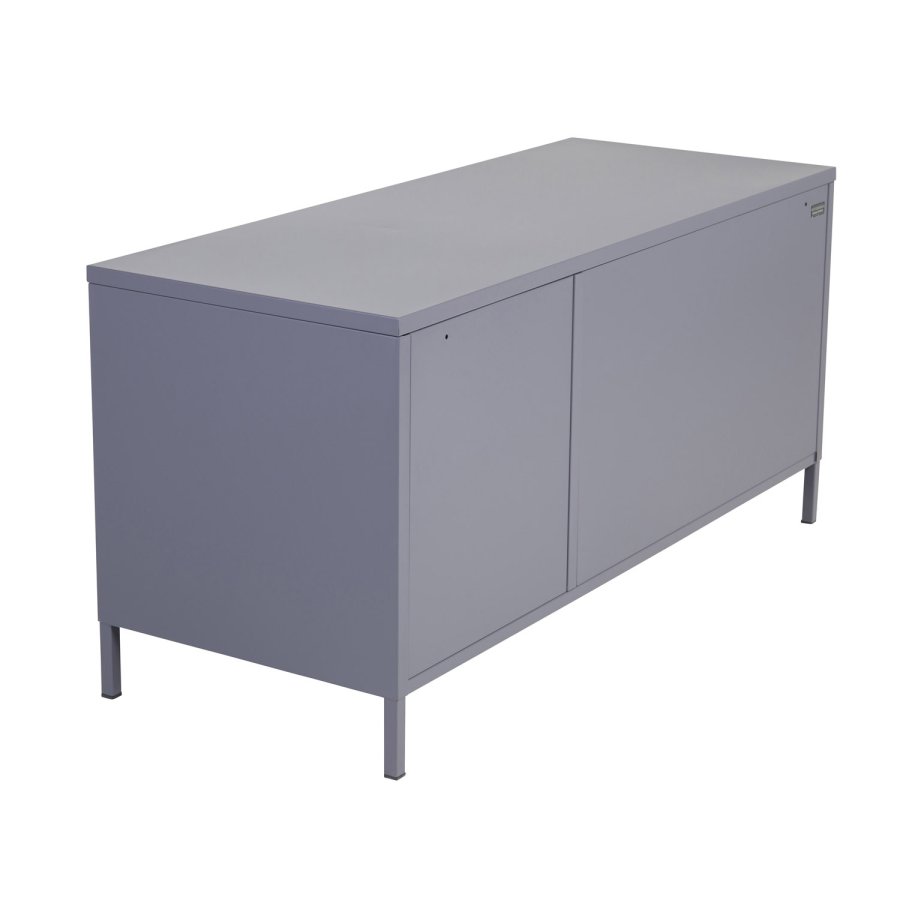 VENTURE DESIGN Acero TV-bord, m. 3 drer og 2 hyller - lysegr metall