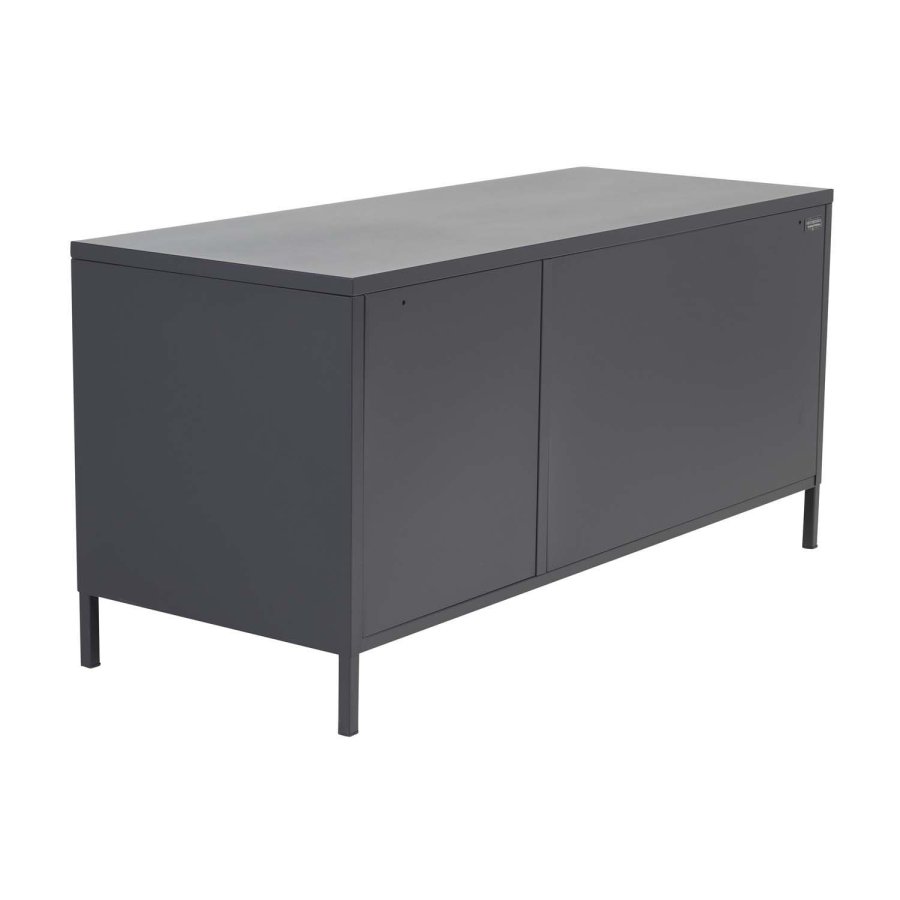 VENTURE DESIGN Acero TV-bord/skjenk, m. 3 drer og 2 hyller - sort stl