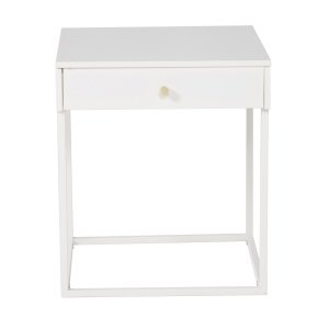 VENTURE DESIGN Bakal sängbord, med 1 lda - vit stl