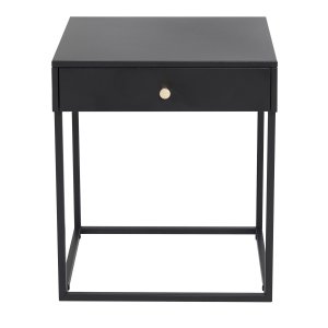 VENTURE DESIGN Bakal sängbord, med 1 lda - svart stl