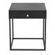 VENTURE DESIGN Bakal Nachttisch, mit 1 Schublade – schwarzer Stahl