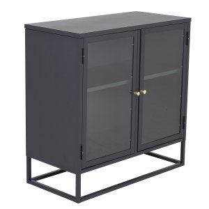 VENTURE DESIGN Bakalskp, med 2 luckor och 1 hylla - svart stl