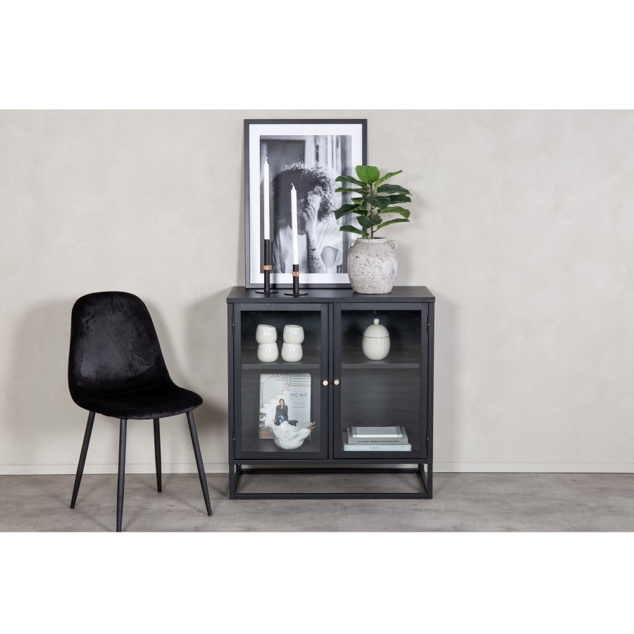 VENTURE DESIGN Bakal skap, m. 2 drer og 1 hylle - sort stl