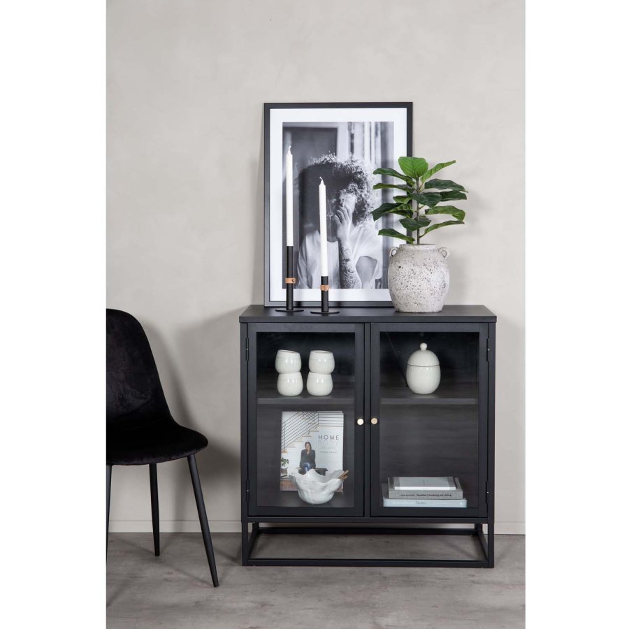 VENTURE DESIGN Bakal skap, m. 2 drer og 1 hylle - sort stl