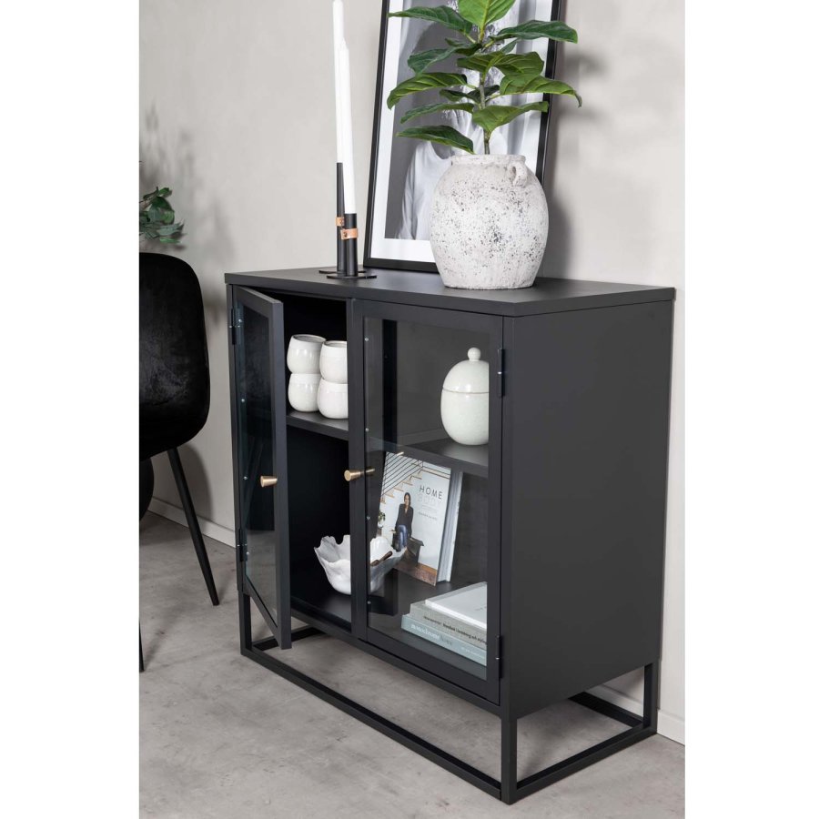 VENTURE DESIGN Bakal skap, m. 2 drer og 1 hylle - sort stl