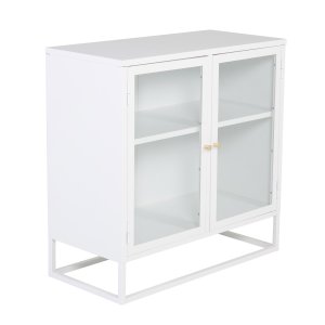 VENTURE DESIGN Bakal skp, med 2 luckor och 1 hylla - vit stl