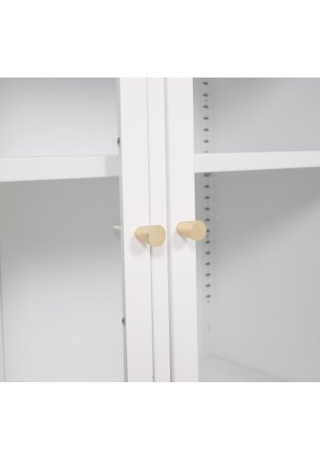 VENTURE DESIGN Bakal skap, m. 2 drer og 1 hylle - hvit stl