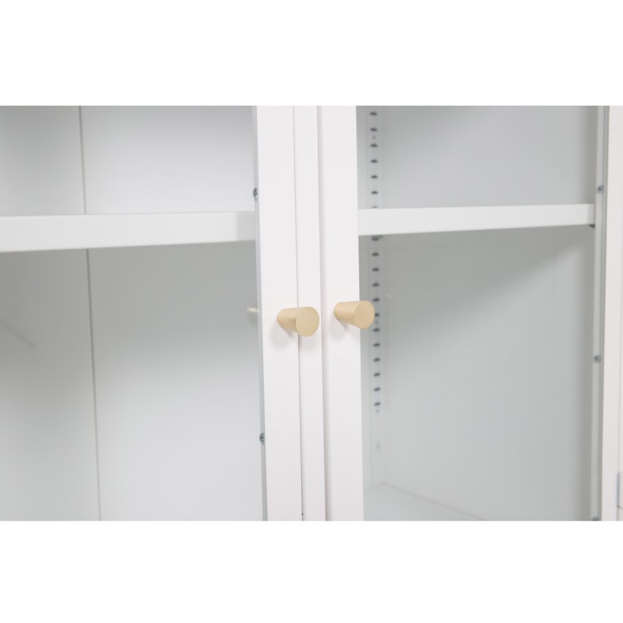 VENTURE DESIGN Bakal skap, m. 2 drer og 1 hylle - hvit stl