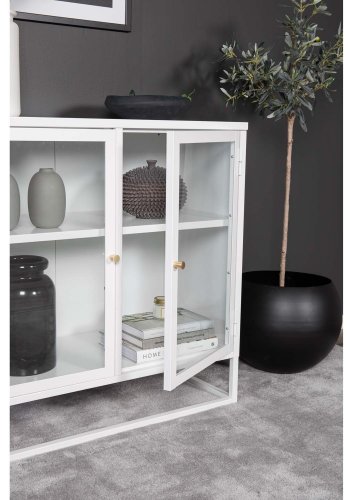 VENTURE DESIGN Bakal skap, m. 2 drer og 1 hylle - hvit stl