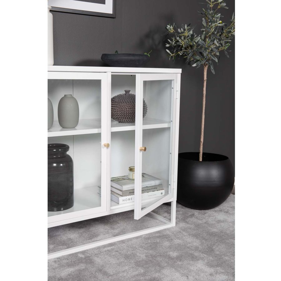 VENTURE DESIGN Bakal skap, m. 2 drer og 1 hylle - hvit stl