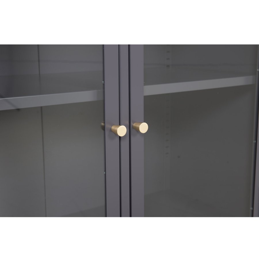 VENTURE DESIGN Bakal skap, m. 2 drer og 1 hylle - lysegr stl