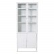 VENTURE DESIGN Bakal vitrineskap, m. 4 drer og 4 hyller - hvit stl