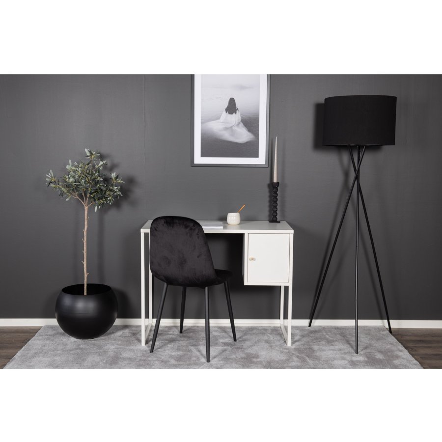 VENTURE DESIGN Bakal skrivebord, m. 1 dr - hvit stl (95x45)