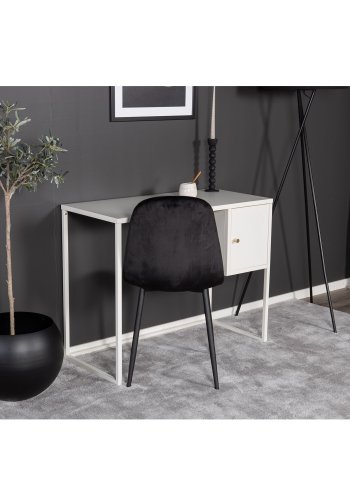 VENTURE DESIGN Bakal skrivebord, m. 1 dr - hvit stl (95x45)