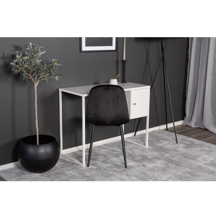 VENTURE DESIGN Bakal skrivebord, m. 1 dr - hvit stl (95x45)