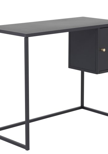 VENTURE DESIGN Bakal skrivebord, m. 1 dr - svart stl (95x45)