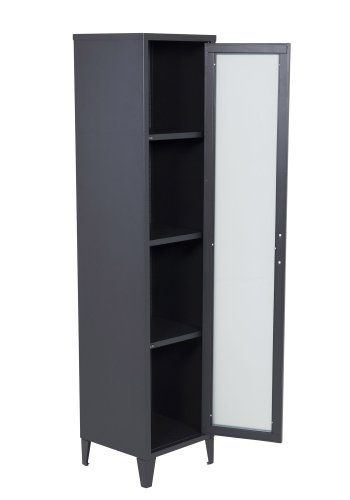 VENTURE DESIGN Acero Hyskap, m. 1 dr og 3 hyller - sort stl