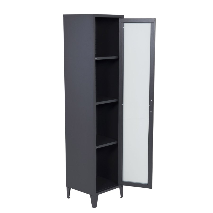 VENTURE DESIGN Acero Hyskap, m. 1 dr og 3 hyller - sort stl