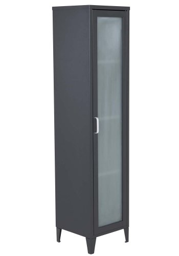 VENTURE DESIGN Acero Hyskap, m. 1 dr og 3 hyller - sort stl