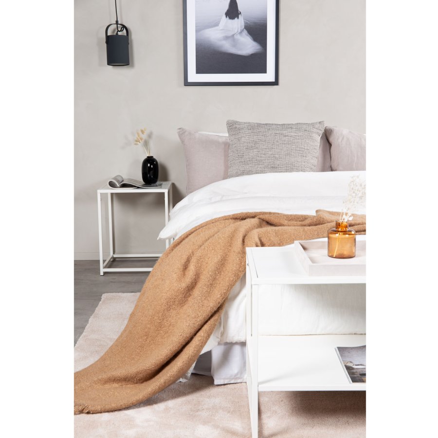 VENTURE DESIGN Sidebord i stl - hvitt stl