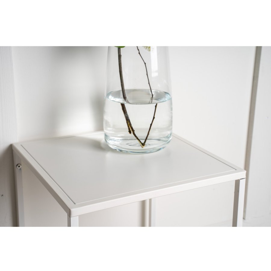 VENTURE DESIGN Sidebord i stl - hvitt stl