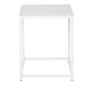 VENTURE DESIGN Staal sidebord - hvid stl