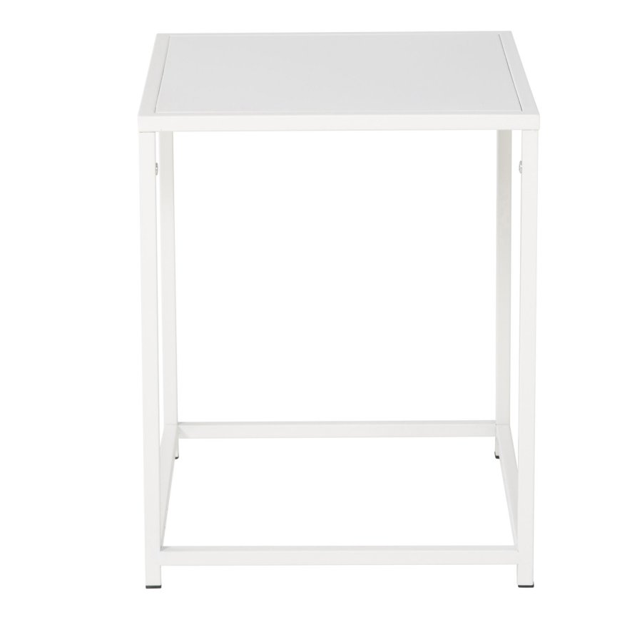 VENTURE DESIGN Sidebord i stl - hvitt stl