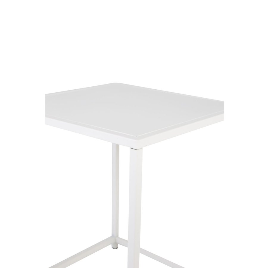 VENTURE DESIGN Sidebord i stl - hvitt stl