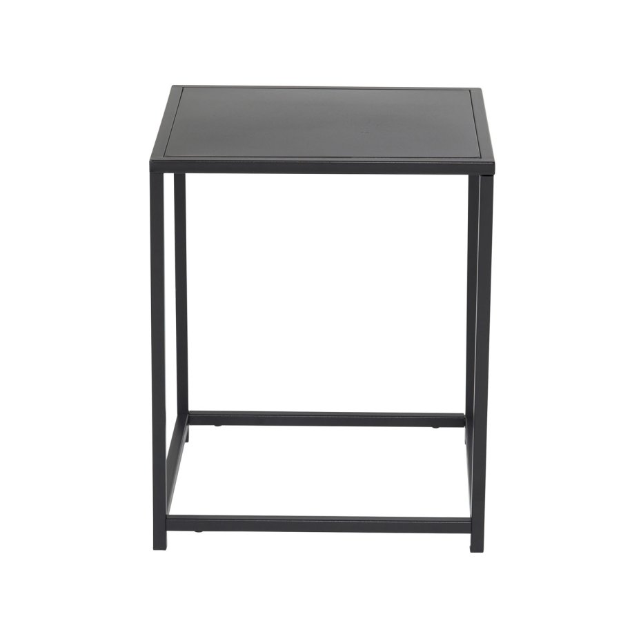 VENTURE DESIGN Sidebord i stl, rektangulrt - svart stl (38x37)