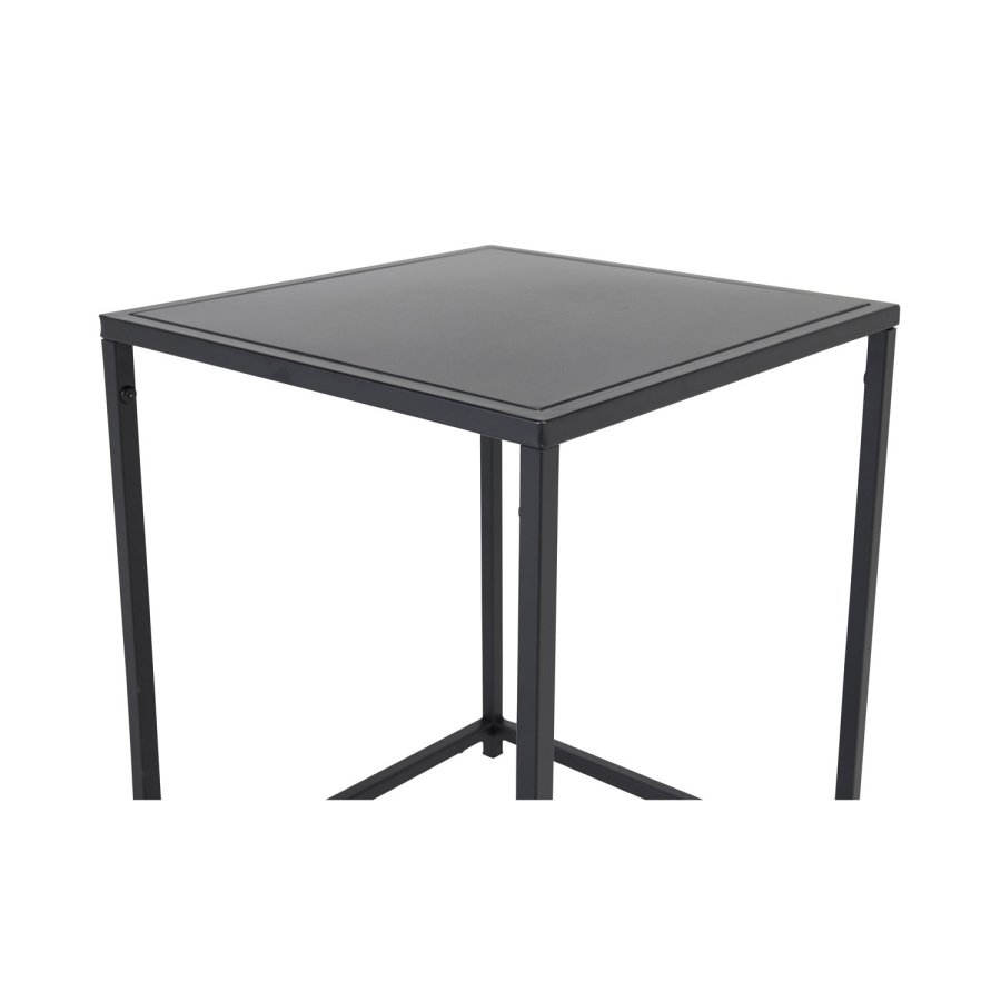 VENTURE DESIGN Sidebord i stl, rektangulrt - svart stl (38x37)