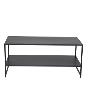 VENTURE DESIGN Staal Soffbord, med Hylla - Svart Stl (101,6 x 43,2 cm)